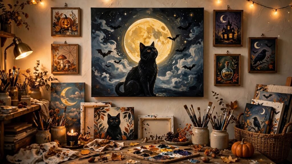 15 Halloween Theme Canvas Painting Ideas image 20260919 155254
