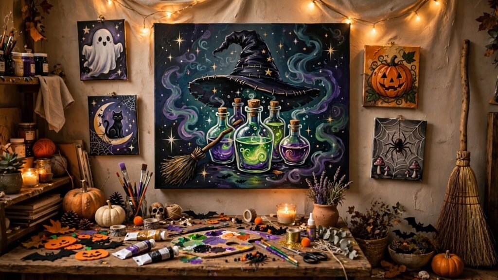 15 Halloween Theme Canvas Painting Ideas image 20260919 160139