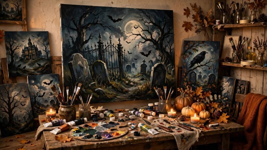 15 Halloween Theme Canvas Painting Ideas image 20260919 160448