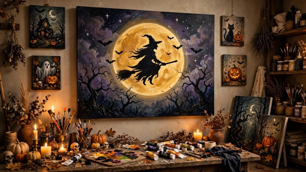 15 Halloween Theme Canvas Painting Ideas image 20260919 161754