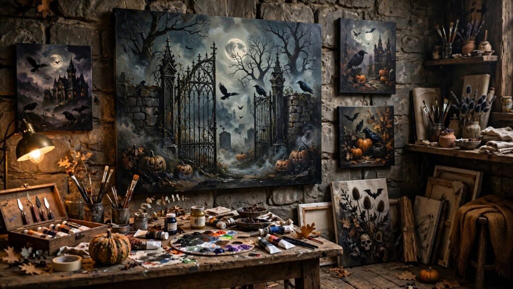 15 Halloween Theme Canvas Painting Ideas image 20260919 161934