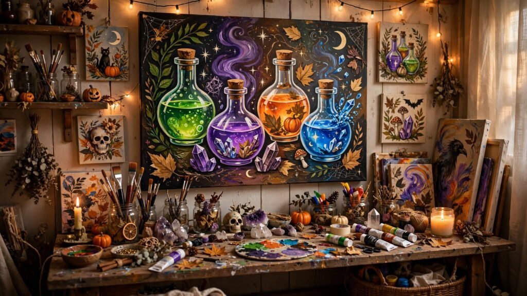 15 Halloween Theme Canvas Painting Ideas image 20260919 162012