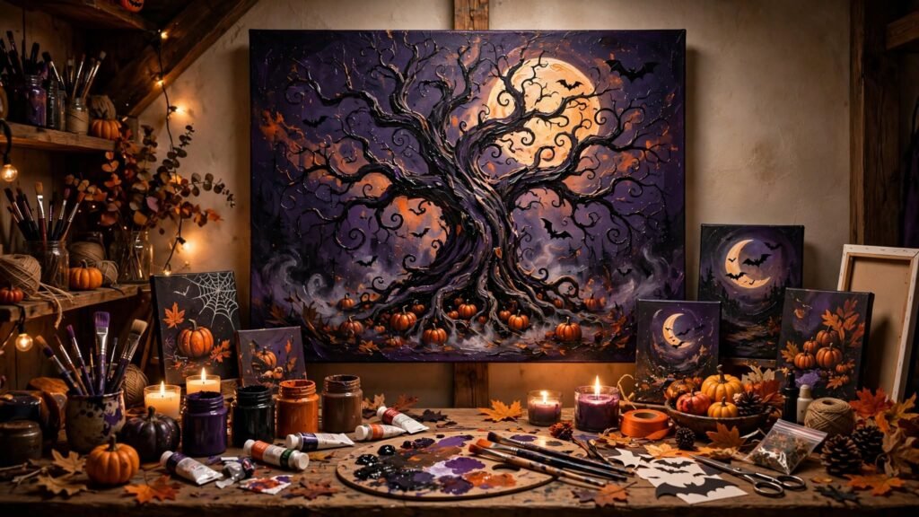 15 Halloween Theme Canvas Painting Ideas image 20260919 162209