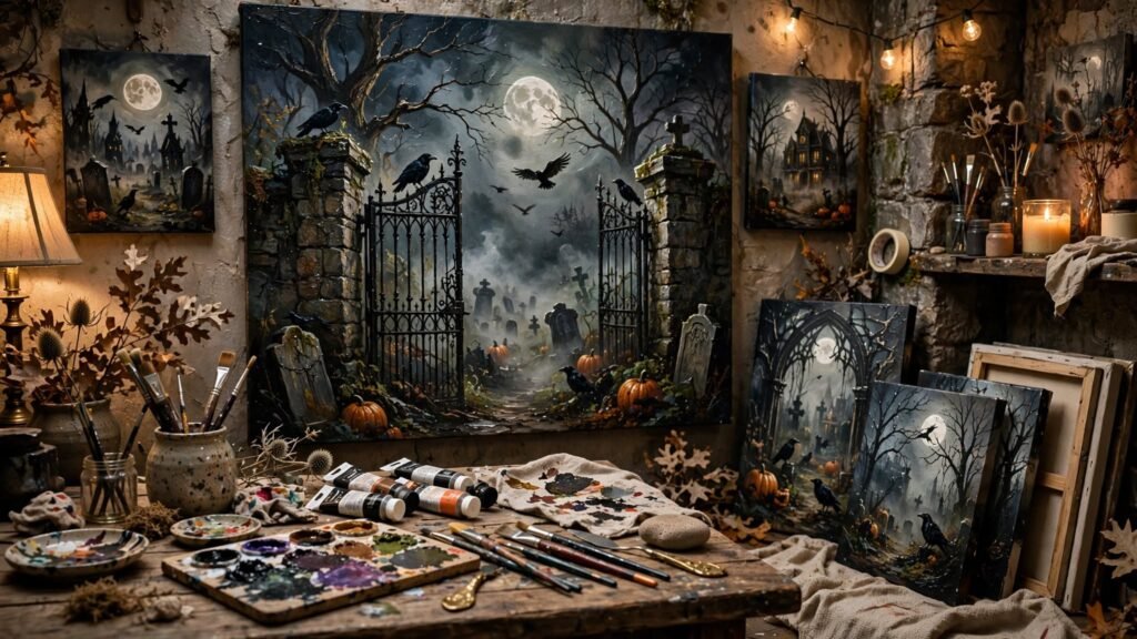 15 Halloween Theme Canvas Painting Ideas image 20260919 165147