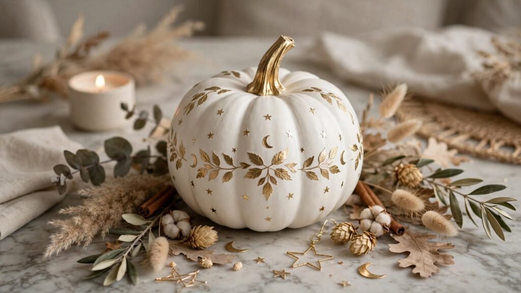 ivory pumpkin gold accents