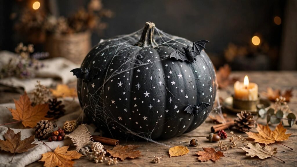matte black pumpkin halloween