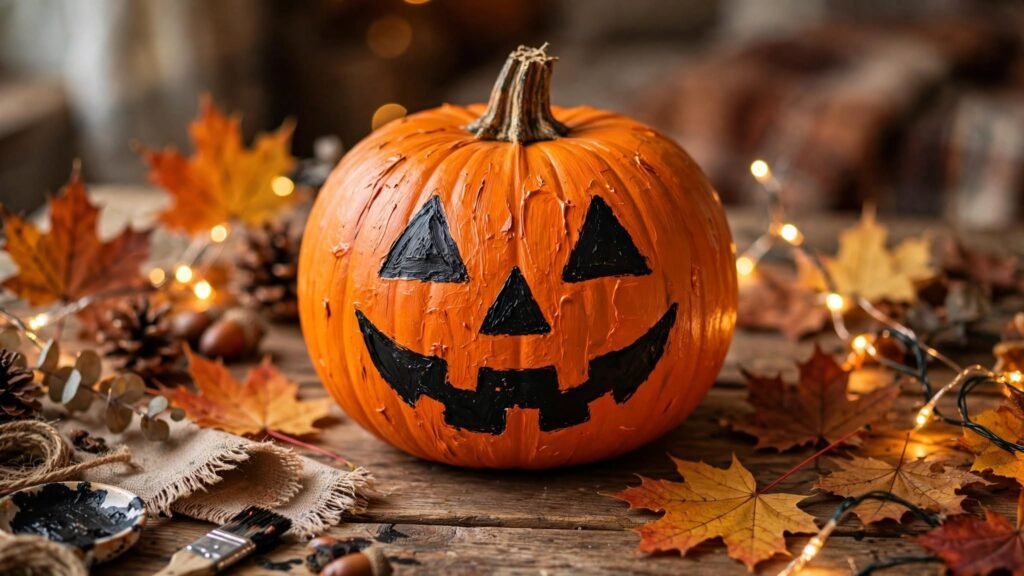 20 Pumpkin Painting Ideas for Halloween painted pumpkin craft
