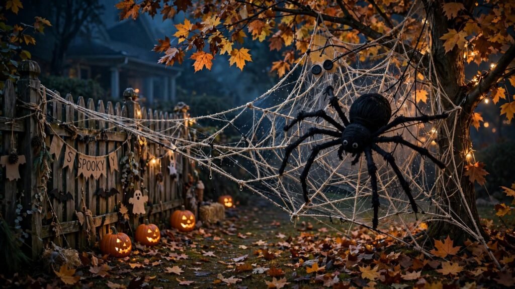 spider web night