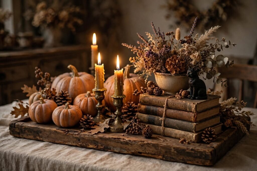 vintage halloween centerpiece