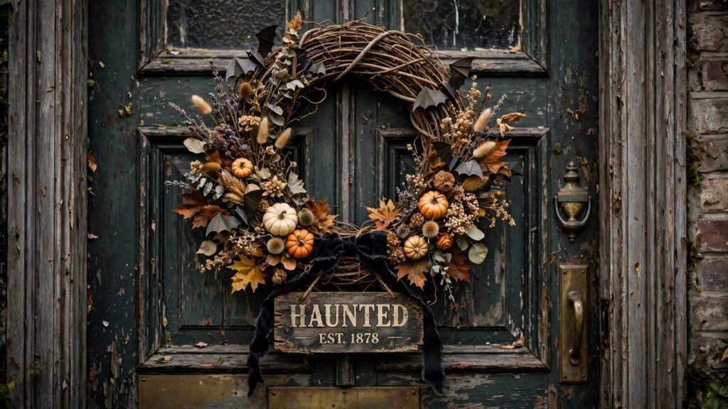 vintage halloween wreath